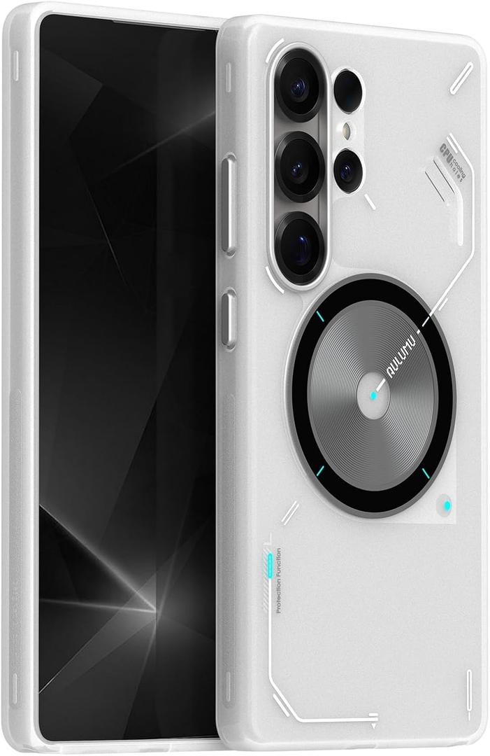 Aulumu S25 Ultra Galaxy Magnetic Case | Thermal IMD Technology | Compatible with MagSafe | Passive Cooling Samsung Galaxy S25 Ultra Case - Translucent White