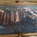 Framed Vintage Floral Wall Art - Moody Flowers Books Art Oil Painting, Vintage Wildflowers Dark Academia Floral Gallery Wall Decor Picture, Rustic Country Canvas Decor for Living Room Office 20''x30''