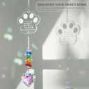 Dog Memorial Gifts, K9 Dog Memorial Crystal Suncatcher, Pet Loss Gift, Pet Sympathy Remembrance Bereavement Gifts (Color-Pet Paw)