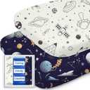 Bassinet Sheets for Baby Boy Girl, TotBasic Buttery Soft Universal Bassinet Fitted Sheet, Compatible with Halo, Mika Micky, Baby Delight, Dream On Me, Maxi COSI and More Bassinet Mattress(Space)