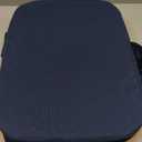 LONBET Laundry Basket with Lid, Made from Breathable Fabric | Aesthetic Clothes Hampers for Laundry with Side Handles & Sturdy Bamboo Frame (26 Gallons - Single, Blue)