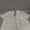 Nautica Women's Button Front Short Sleeve Camp Shirt (Medium, Bright White)