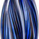 Oval Glass Lamp Shade Only Art Glass Lamp Covers Light Fixture Replacement for Kitchen Island Mini pendant Ceiling Lights Chandelier Hand Blown Glass Shade Replacement, Brown and Blue
