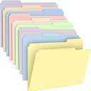 9 Pack Colored File Folders 8.5 x 11 Inch, 1/3 Cut Tab Manilla File Folders Letter Size, School Business Office Folders for Document, Assorted Colors