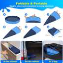 Jecoo Dog Pool for Large Dogs Kiddie Pool Hard Plastic Foldable Dog Bathing Tub Portable Outside Kids Swimming for Pets and Dogs Outdoor Backyard
