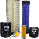 LVA21036 Service Maintenance Filter Kit Compatible with John Deere 1025R (-153036), 2025R (-103920) Compact Utility Tractor with 3TNV80F Engine M131802 LVA16054 AM116304 MIU804763 M806418