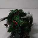 Natreecrown Pre-Lit Artificial Christmas Garland, Green Wreath, White Lights 50, Decorated with Pine Cones, Berry Clusters, Plug in, Christmas Decorations, 9 Feet