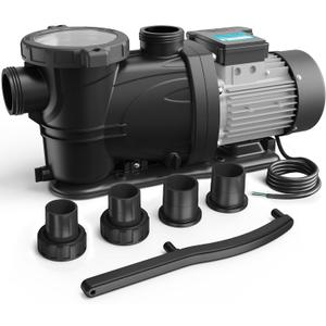 In/Above Ground Pool Pump, Self Primming High Flow (Single Speed, 1.5HP, 7350 GPH, 220V)