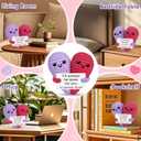 2 x Crochet Heart Valentines Day Gifts for Him Her,Cute Handmade Emotional Support Knitted Doll Thinking of You Cheer Up Gift for Women Best Friend,Funny Long Distance Relationship Gifts,Small Keepsake