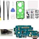 Charging Port Replacement Kit Compatible with Galaxy S22 Ultra US Version, Dock Board USB-C Connector Only for S22 Ultra SM-S908U, SM-S908U1, SM-S908W, with Instruction Manual, Toolkit