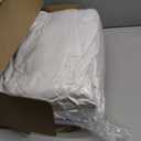 Hotel Grand Luxury White Goose Feather Down Fiber Comforter Full Queen Size, 100% Cotton All Season Duvet Insert Queen, Medium Warmth Bedding Comforter with 8 Corner Loops, White 90x90 Inch