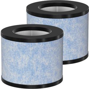 C102 MA-01CW True HEPA Replacement Filter Compatible with Miko Ibuki C102 Air Cleaner Purifier and Okaysou AirMic4S, True HEPA Filter Set, 2 Pack