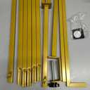 Over the Table Rod Stand with Clamps Adjustable 13''-42'' Tall 29"-98" Length Gold Table Arch Hanging for Wedding Birthday Party Halloween Christmas Decoration