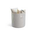 PUTSKA Blanket Basket  Round Storage for Toys and Blankets, Clothes, Stuffed Animals  Soft Baby Girl Basket for Nursery, Kids Room, Bedroom, Living Room  Large, Grey