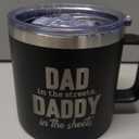 Cup Tumbler 14 Oz Coffee Mug - Daddy Tumbler - Birthday Gifts For Daddy From Daughter - Son - New Daddy Gifts - Fathers Day Gift - Parent Gift - Daddy Mug