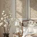 QUCHENG Rose Floral Wallpaper European Vintage Style Wall Decor Butterfly Furniture Refitting Stickers Removable Self Adhesive Sticker Peel Stick Dresser Decal Bedroom Livingroom Decoration15.8"*63"*1 Wall Decal