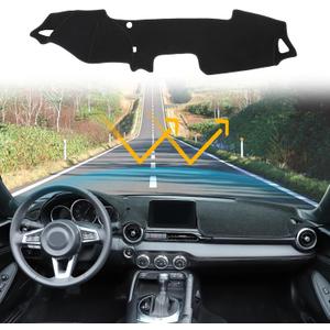Dash Cover Mat Dashboard Mat Compatible with Mazda MX-5 2015-2023,Polyester Car Dashboard Cover Sun Shade Pad,Anti-Slip Dash Board Pad Accessories