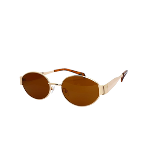 livho Trendy Oval Sunglasses for Women & Men - Retro Metal Frames, Stylish UV400 Sun Glasses, Fashion Accessories - Perfect for Everyday Use