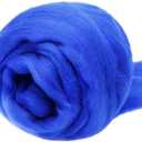 3.53oz Wool Roving Yarn, Wool Felting Supplies, Pure Wools, Chunky Yarn, Spinning Wool Roving for Needle Felting Wet Felting DIY Hand Spinning (Dark Blue)