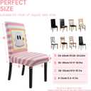Halloween Chair Covers Set of 4 Cute Ghost Pumpkin Dining Room Slipcovers Stretch Parsons Chair Seat Protectors Halloween Decor-4PCS (One Size, Pink White)