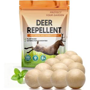 Deer Repellent for Plants, Rabbit Repellent Outdoor, Deer and Rabbit Repellent for Plants, Garden, Trees, Bunny Repellent, Safe for People, Pets and Plants, Lasts Up to 60 Days - 12 Packs