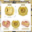 Sureio 50 Set Student Council Lapel Pins Bulk 2026 Graduation Souvenir Gifts Gold School Award Badges 1 Inch with Card, Organza Bag Student Gifts from Teacher