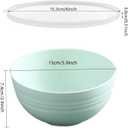 10 Pack Unbreakable Wheat Straw Bowls with Lid, 26 OZ Cereal Bowls for Kitchen, Dishwasher Safe Soup and Salad Bowls, Reusable microwave bowl for Ice Cream,Snack and Fruits