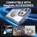 RAPTIC Shield Magnetic for iPhone 16 Pro Max Case, Compatible with MagSafe, [13FT Mil-Grade Drop Protection], Crystal Clear Non-Yellowing, Durable Aluminum Frame,6.9 inch,Iridescent