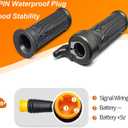 20X Full Twist Throttle for Ebike, WuXing 12V-72V Throttle Grip for Ridstar Q20, with 3 PIN Male Waterproof Connector, E-Scooter Motorcycle Speed Accelerator for 22.2mm Handlebar