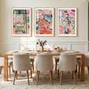 Large Framed Matisse Colorful Canvas Wall Art for Living Room, 3 Piece, 24"W x 36" H x 3Pcs