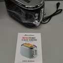 Mueller Retro Toaster 2 Slice with 7 Browning Levels and 3 Functions: Reheat, Defrost & Cancel, Stainless Steel Features, Removable Crumb Tray, Under Base Cord Storage, Black