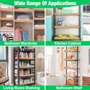 Wire Rack Covers for Shelves, 6 Pack 24 x 12in Wires Shelf Ccover for Pantry Waterproof PVC Wood-Look Shelves Cover for Cabinet Kitchen Bathroom Shelving Decoration