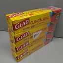 Glad Cling N Seal Plastic Wrap for Food, Airtight Seal, 300 Square Foot Roll (Pack of 4)