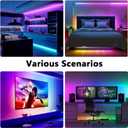 2 x dalattin BGRIC 32.8ft LED Strip Lights for Bedroom, 5050 Smart LED Lights with Multiple Colors on One Line, Works with App & IR Remote, Music Sync for Room Decor Party Gaming