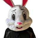 Plush Easter Bunny Mascot Head Rabbit Animal Mask Halloween Festival
