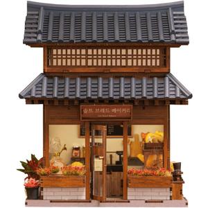 Anavrin Book Nook IkseonDong Hanok Bakery Miniature House 3D Booknook for Adults, Teens and Book Lovers, Library Decor, Creative Gift for Family, Friends, and the Elderly