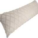 Body Pillowcase in Waffle Velvet Pattern,Beige Body Pillow Cover with Zipper 21 * 54 1 Piece, Suitable for Sofa, Bedroom Decoration, Without Pillow core(Beige)