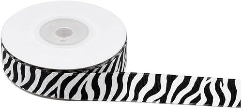 Ribbon 1cm*10Y Textured Fabric Gift Wrapping Handmade (Zebra) | Decorative ribbon supplies fit gift packaging, event decoration and handmade bow ornament crafting projects.