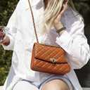 Quilted purses for Women Shoulder Purse with Gold Chain Small Crossbody Bags for Women