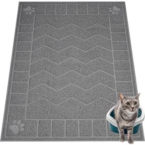Cat Litter Mat, Litter Trapping Mat Soft on Kitty Paws, 47" x 35" Kitten Litter Box Mat for Cleaner Floors, Waterproof, Easy Clean, Durable XL Large Size Cat Litter Pad for Kitten