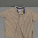 Gymboree Boys' and Toddler Short Sleeve Linen Button Up Shirt (3T, Java Hill)
