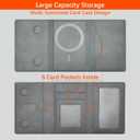 for Magsafe Wallet, Magnetic CardHolder with Adjustable Stand, Phone Card holder with 6 Card Slots, Magnetic Wallet for iPhone 16/15/14/13/12 Series, Not for iPhone 13/12 Mini (White)