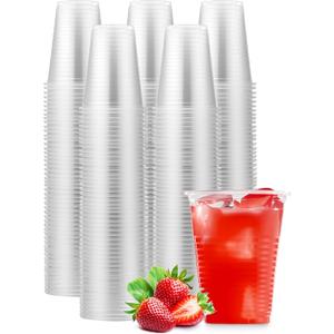 Munfix 500 Pack 7 Oz Clear Plastic Cups, Disposable Drinking Cups, Plastic Party Cups, Transparent Plastic Cups Bulk for Birthday Parties, Picnics, Ceremonies, and All Events
