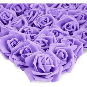 Juvale 100 Pack Purple Artificial Flowers - 3 Inches, Fake Carnations for Wedding, Bridal Shower & Valentine's Day Decorations, Arts, Wedding Decor, and Crafts