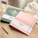 Aesthetic 3 Ring Binder 1 Inch Cute Three Round Rings Binders with Dividers Suitable for 8.5 x 11 Letter Size Paper Loose Leaf Binder with 2 Pockets for School Work, Pink