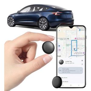 GPS Tracker for Vehicles - Car GPS Tracker Device, Real-Time Mini Vehicle Tracker, No Subscription & No SIM Card Required, Works with Android and iOS (Black)