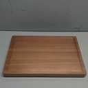 Wooden Cutting Boards For Kitchen Real Solid Sapele Wood Chopping Board One Piece Thick Hard No Glue Non Toxic With Juice Groove And Built-in Handle All Whole Single Wood Butcher Block (15*10.2*1Inch)