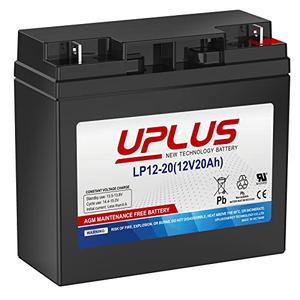 UPLUS 12V 20Ah Deep Cycle AGM Battery, LP12-20 Rechargeable SLA Batteries, Replace for EXP12200, HR22-12, BP20-12, F19-12B, UB12200, FM12200, 6fm20, ML22-12, ML18-12, EXP12180, DJW12-20Z