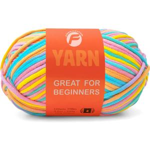 3.5Oz/120yds Pastel Beginner Easy Yarn for Crocheting and Knitting;Worsted-Weight Medium #4;Cotton Blend Yarn for Beginners Amigurumi DIY(Coral,1 Skein)