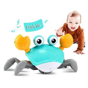 control future Crawling Crab Baby Toy - Infant Tummy Time Toys 3 4 5 6 7 8 9 10 11 12 Babies Boy 3-6 6-12 Learning Crawl 9-12 12-18 Walking Toddler 36 Months Old Music Development 1st Birthday Gifts